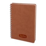 BATIKENT KAHVERENGİ SPİRALLİ TARİHSİZ DEFTER (15X21 CM)
