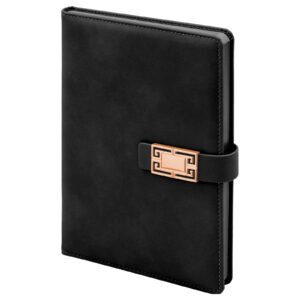 ÖVEÇLER SİYAH TARİHSİZ DEFTER (15X21 CM)