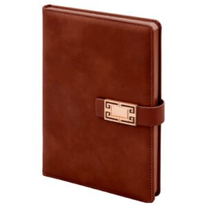 ÖVEÇLER KAHVERENGİ TARİHSİZ DEFTER (15X21 CM)