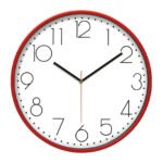 PAN164 KIRMIZI PLASTİK ÇERÇEVE DUVAR SAATİ (380 MM)